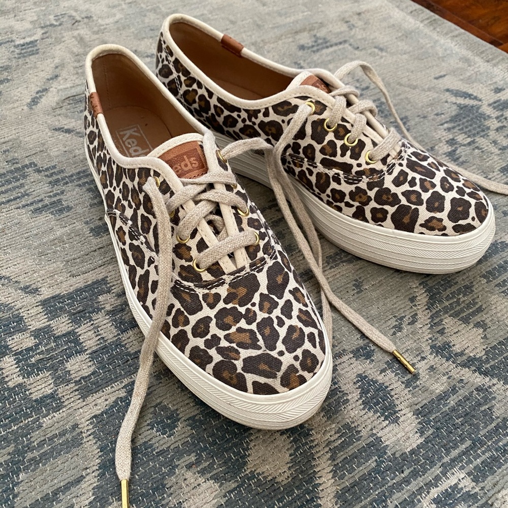 Cheetah Print Platform Keds